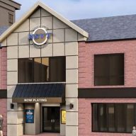 A rendering of the exterior of the North Shore Village Theatre, once all phases of renovation are completed.