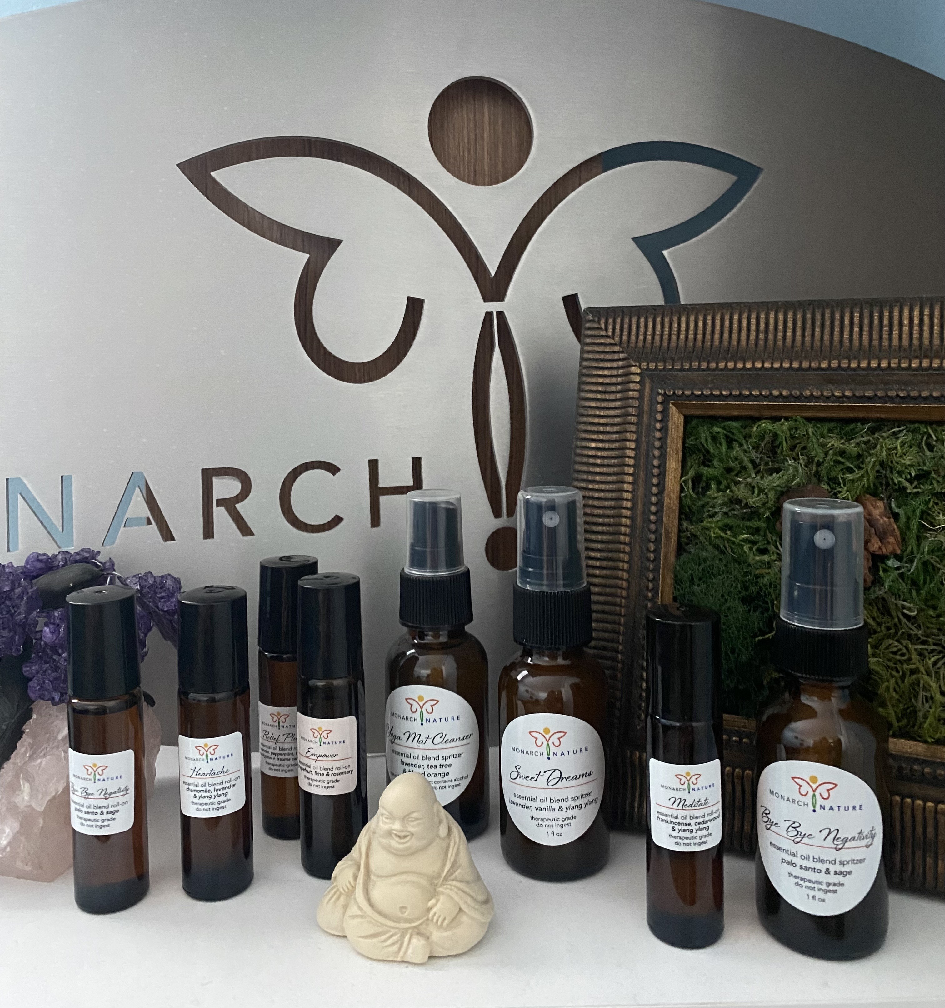 Monarch Nature has a variety of essential oils and teas to help people unwind.