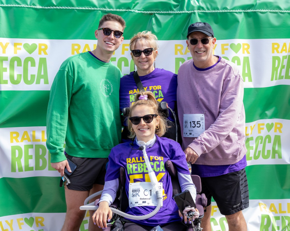 Rebecca Koltun and her family at the 'Rally for Rebecca' 5K event