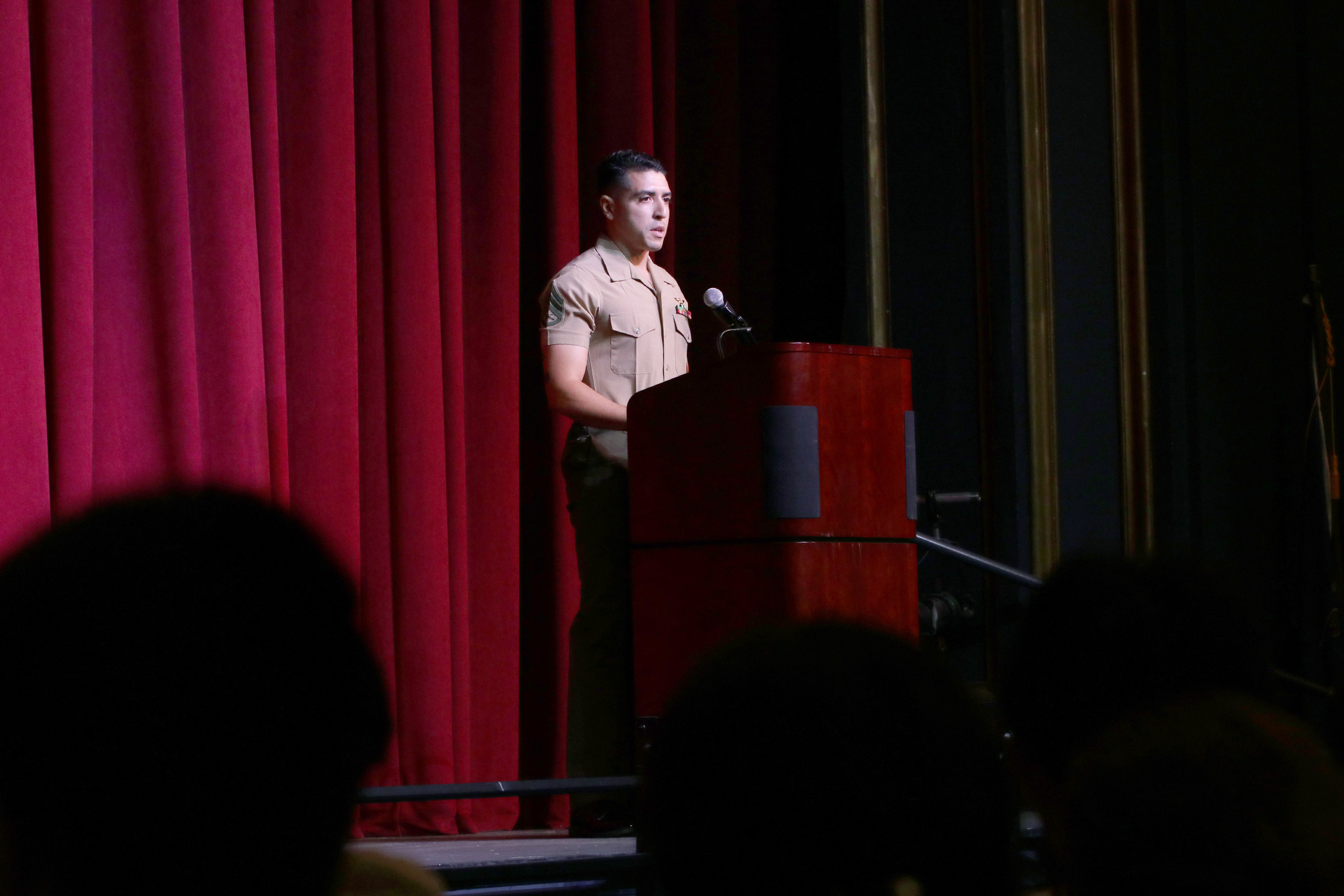Staff Sgt. Carlos E. Gallo Jr. returned to his alma mater of Great Neck North High School to receive the honors.
