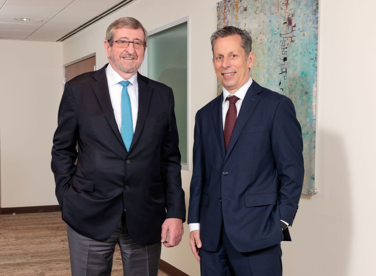 Northwell Health’s Michael Dowling (L.) will step down as CEO in October and Dr. John D’Angelo (R.) will take over the position.
