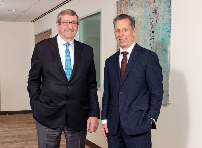 Northwell Health’s Michael Dowling (L.) will step down as CEO in October and Dr. John D’Angelo (R.) will take over the position.