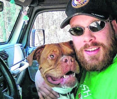 Veteran Rich Osthoff says George Santos scammed him out of the $3,000 raised to save his service dog Sapphire's life.
