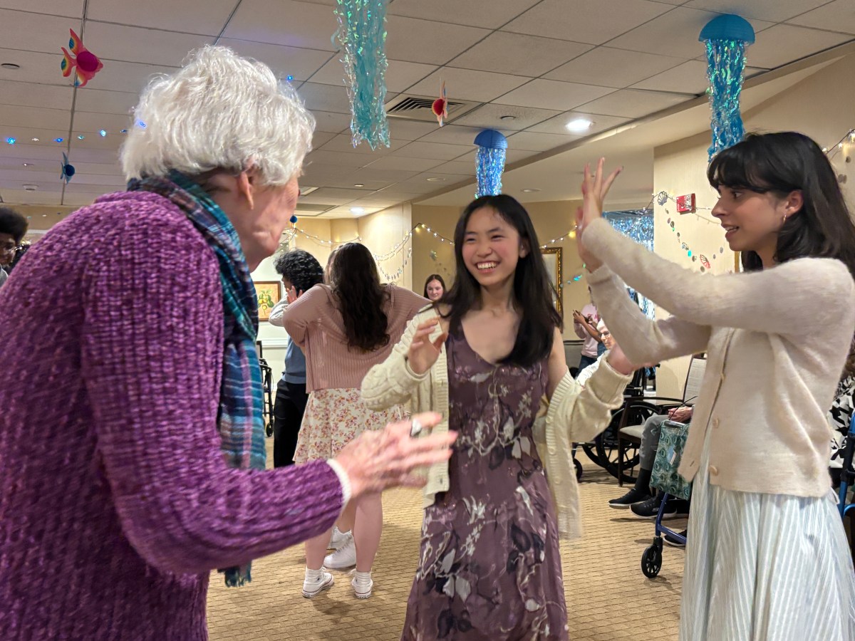St. Mary's students threw a senior prom for residents at the Atria Senior Living in Great Neck.