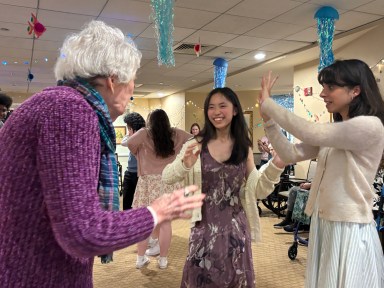St. Mary's students threw a senior prom for residents at the Atria Senior Living in Great Neck.