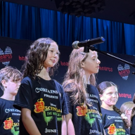 Elementary students from Curtains Up performed songs from "Descendants: The Musical," at PortFest