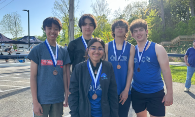 Friends Academy students earn bronze competing with Oyster Bay Community Rowing at the state championships this month.