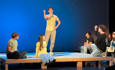 Long Island High School for the Arts students rehearse for "Balloon Boy: The Musical," by Long Islander Billy Reece