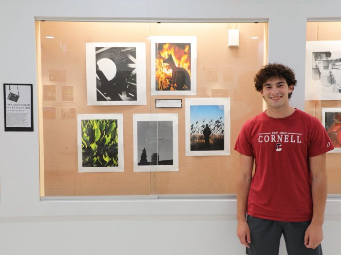 AP Photography student Ethan Restivo showcases his selected work in the exhibition the "Sustained Investigation."
