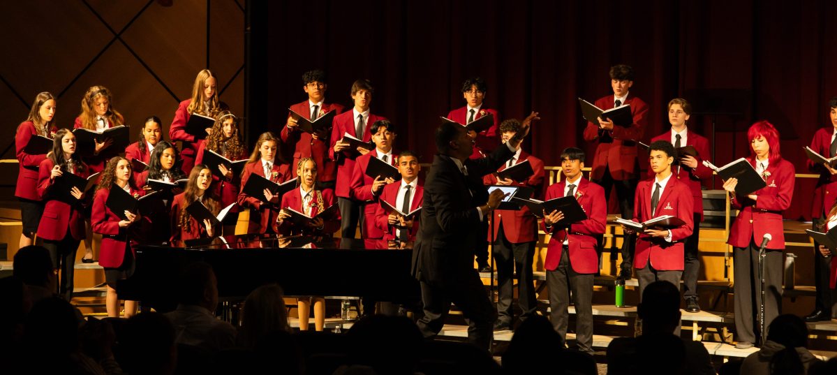 The Glen Cove High School Select Chorale, directed by Edward Norris