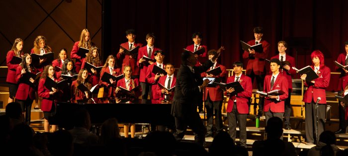 The Glen Cove High School Select Chorale, directed by Edward Norris