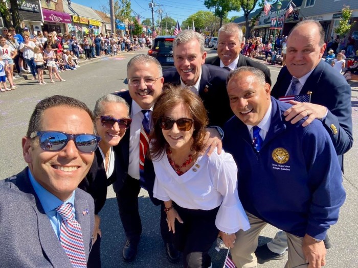 Elected officials at the Massapequa Memorial Day parade