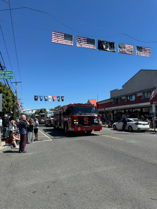 The Bethpage Fire Department during the Bethpage Memorial Day commemoration