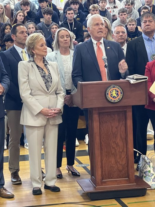 Nassau County Executive Bruce Blakeman preached for local control in school districts picking their mascots, names and logos