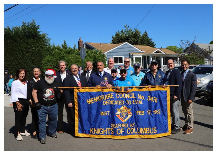 The Knights of Columbus were one of several organizations to march in the Massapequa Memorial Day parade