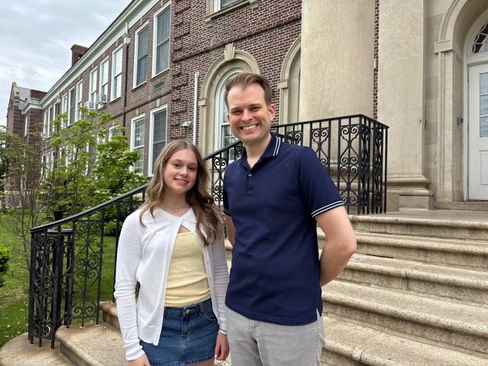 Great Neck North High School student Lindsay Stoller (L.) was nominated for the 2025 Outstanding Performer Award.