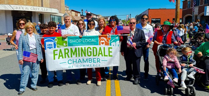 Members of the Village of Farmingdale and the Farmingdale Chamber of Commerce at the village's parade