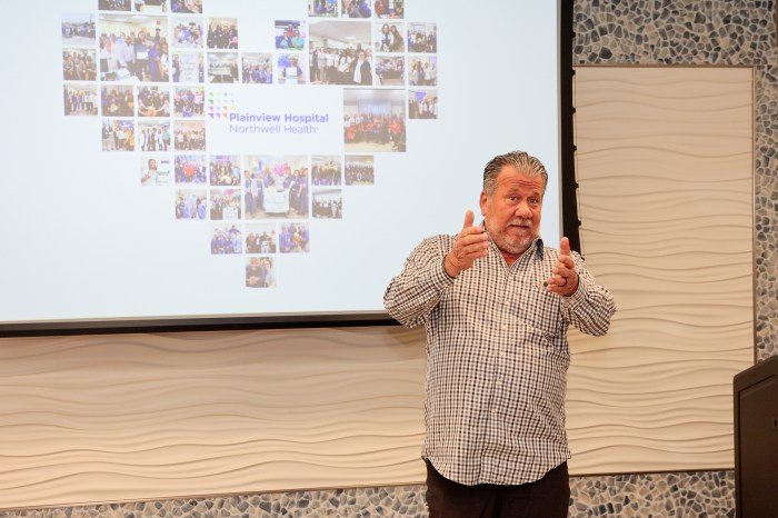 Walter Kerzner was the recipient of the 100th treatment at the hospital's cardiac catheterization laboratory