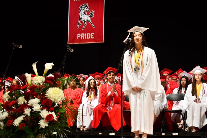 5 mineola hs class of 2025 graduation noelia quintao lazaro performs slipping through my fingers