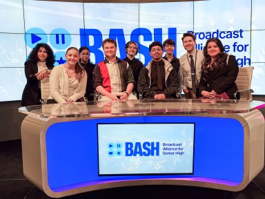 Oyster Bay High School’s student-run news team, Bay News Now were recognized at the Broadcast Alliance for Senior High Awards