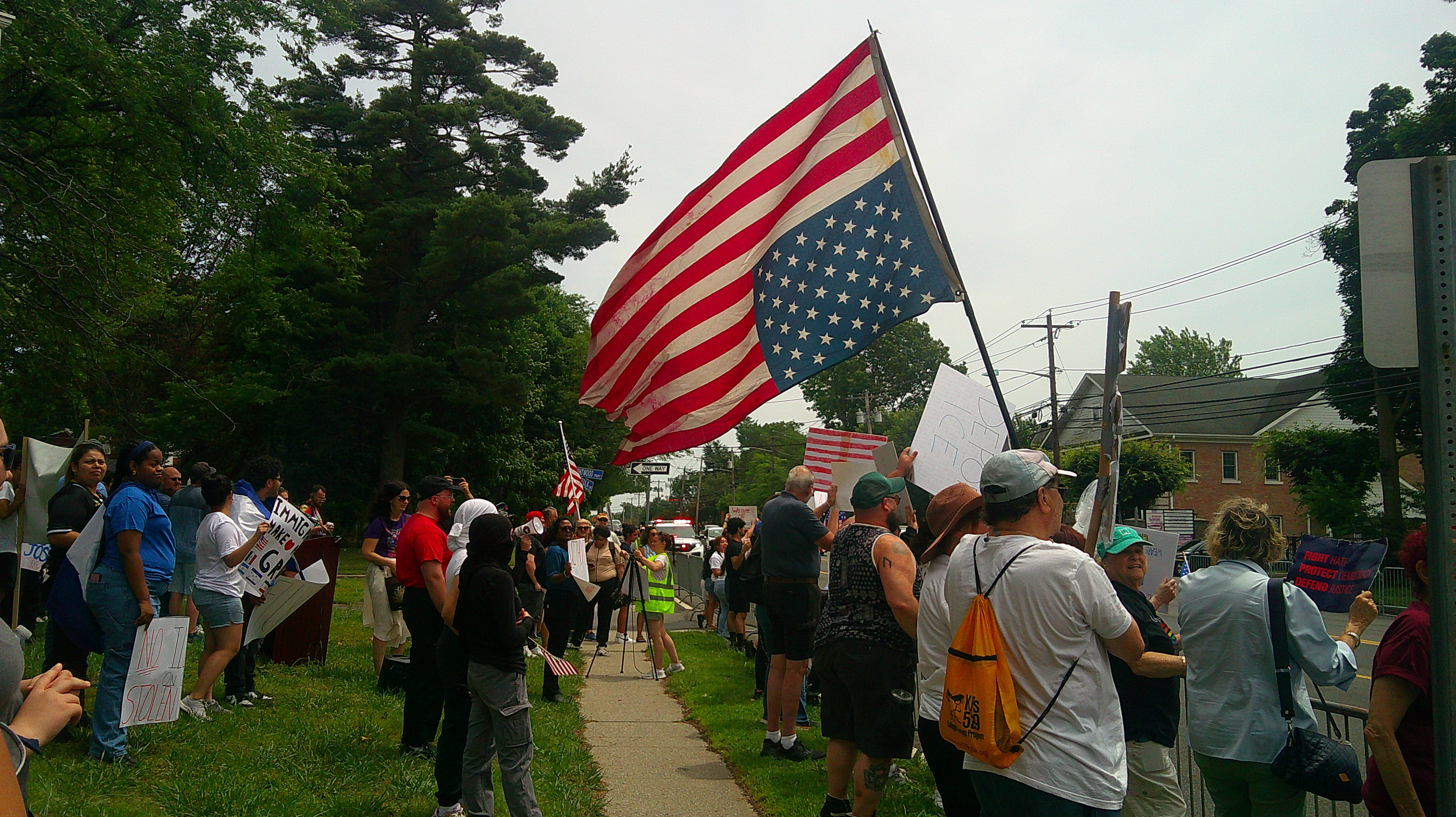 Brentwood 'Keep Our Families Together' rally 2025, protest against ICE