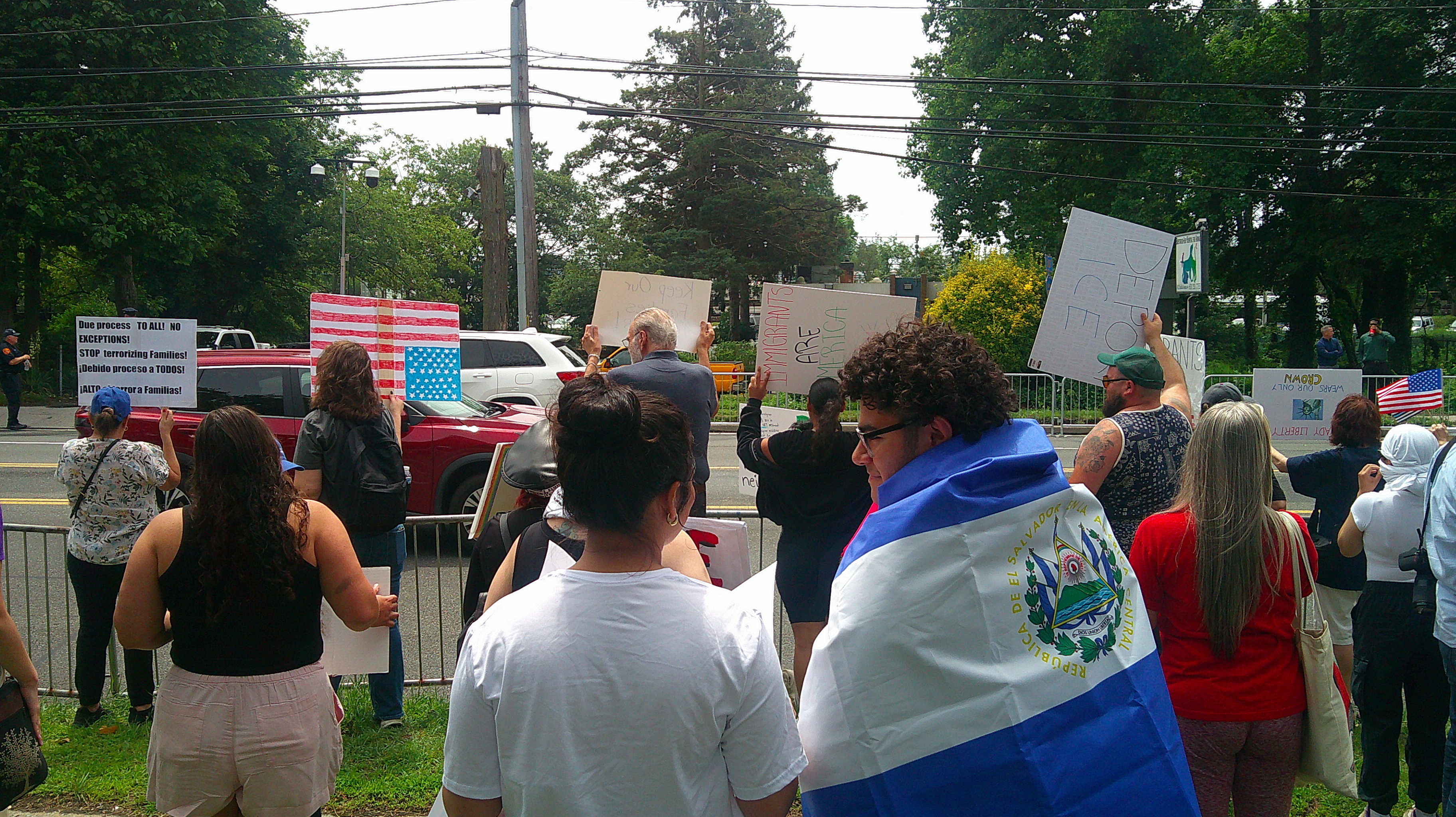 Brentwood 'Keep Our Families Together' rally 2025, protest against ICE
