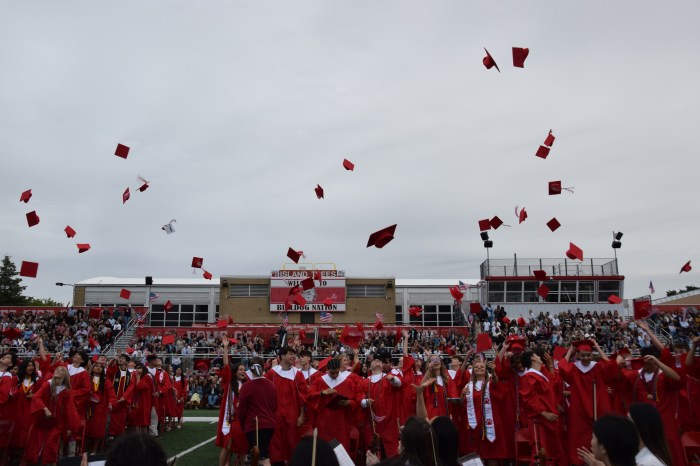 The Class of 2025 threw their caps in the air after receiving their diplomas.