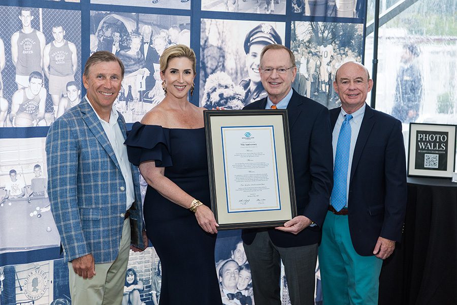 Jim Clark, president and CEO of Boys & Girls Clubs of America (Center R.) attended the gala with board of directors President Eric Brook (Far L.), Executive Director Melissa Rhodes (Center L.) and board of directors Chairman Colin O’Donnell.