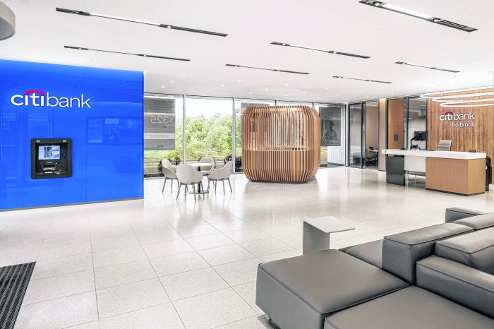 The Holbrook Citibank branch is one of many redesigned with a more welcoming feel.