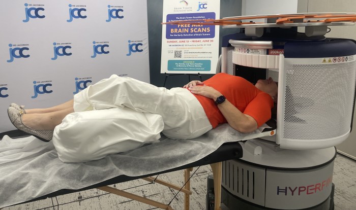 The Brain Tumor foundation is offering free MRIs at the Sid Jacobson JCC.
