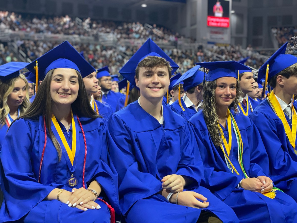 Massapequa High School held its graduation ceremony at Hofstra University.
