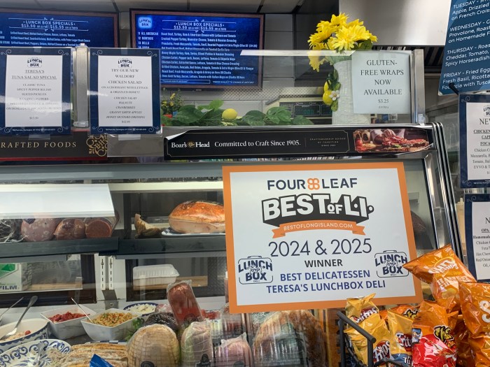 Teresa's Lunch Box was voted Best Deli on Long Island 2025