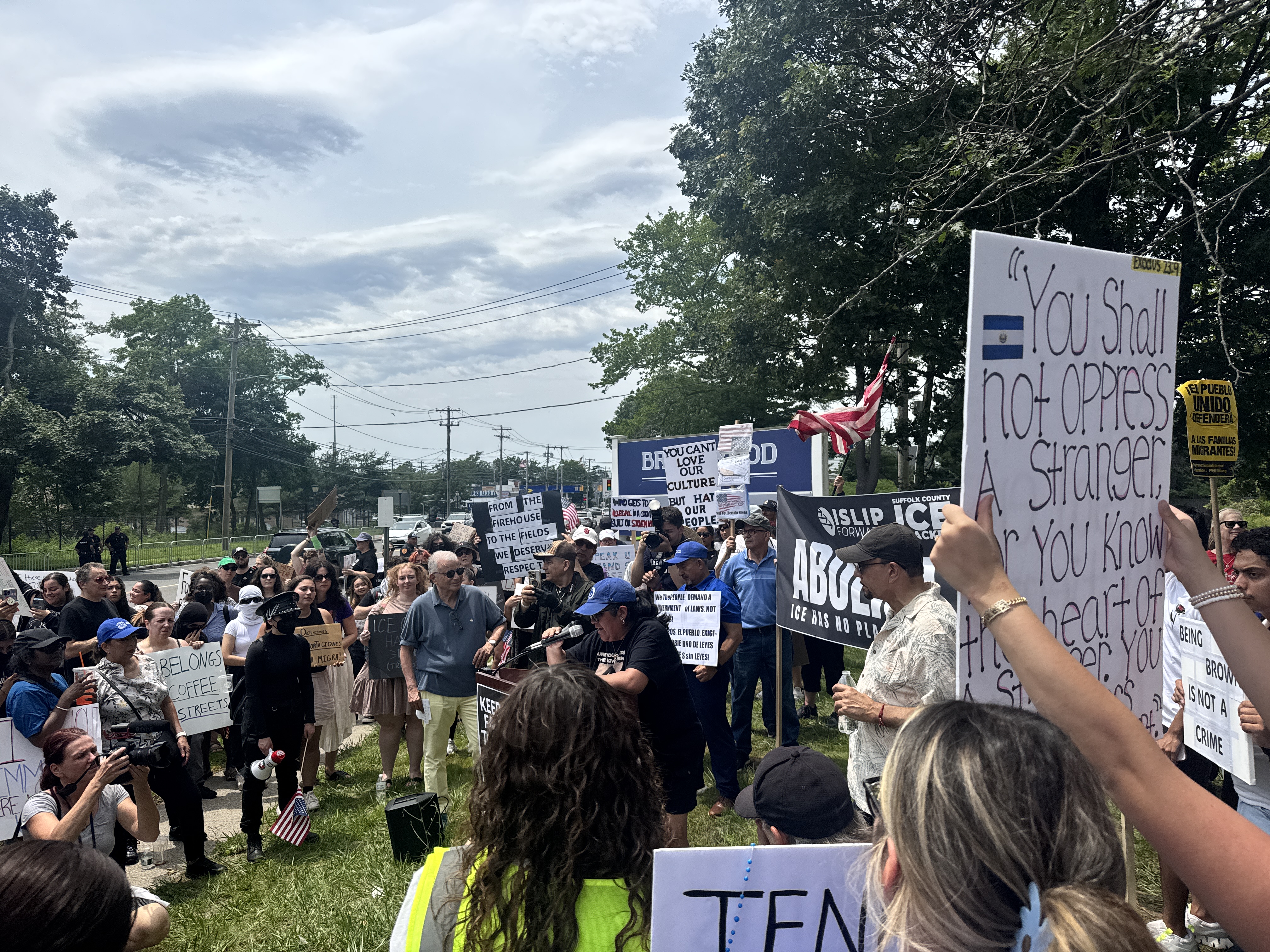 Brentwood 'Keep Our Families Together' rally 2025, protest against ICE