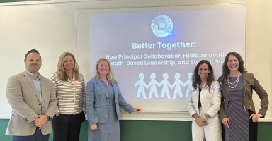 The Port Washington School District elementary principals presented their collaborations at a leadership summit.