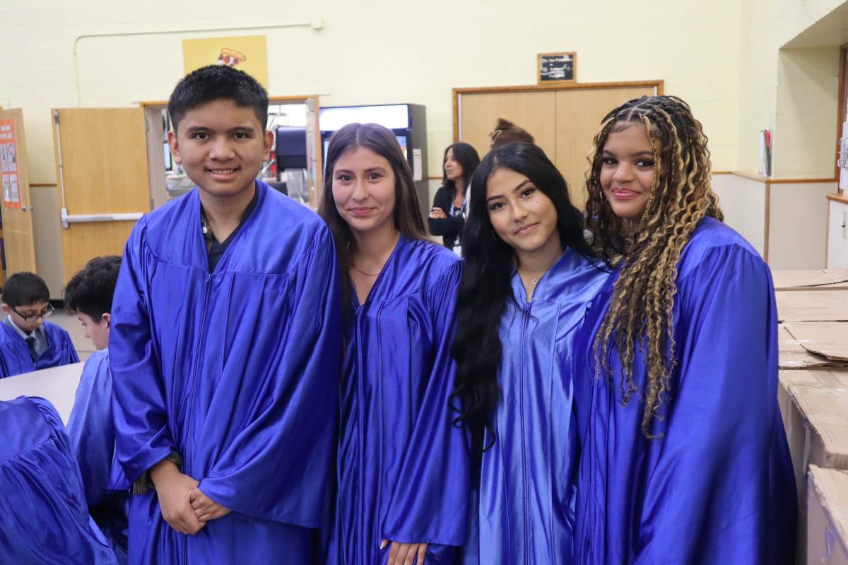 Wisdom Lane eighth graders were ready to officially become high schoolers during their moving up ceremony.