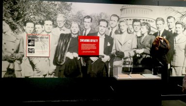 “Swearing Loyalty.” The New York Historical’s new exhibit, “Blacklisted: An American Story,” the anti-democratic scourge that developed out of the post-World War II Red Scare, brings to light horrifying parallels to today. © Karen Rubin/goingplacesfarandnear.com