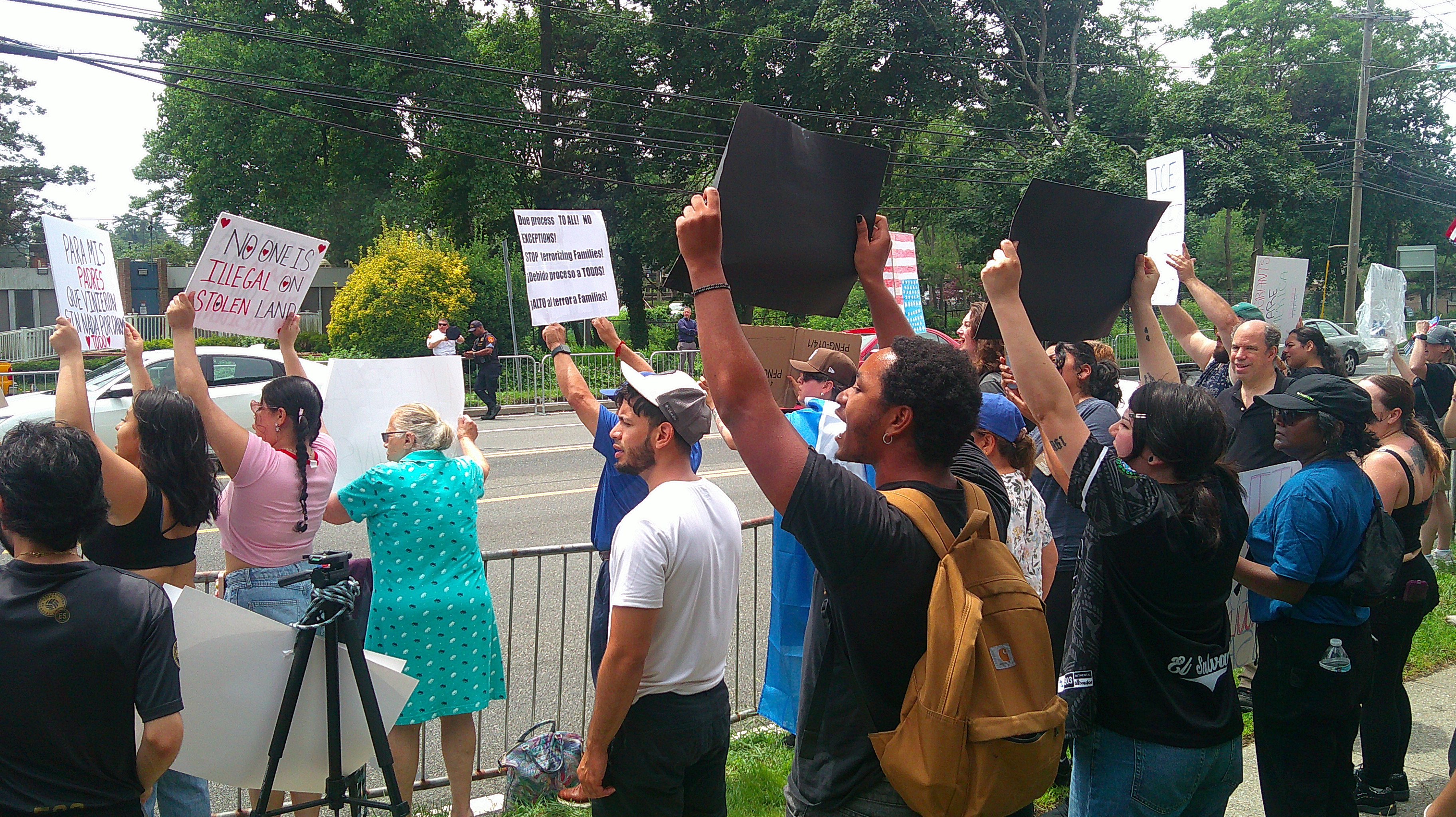 Brentwood 'Keep Our Families Together' rally 2025, protest against ICE