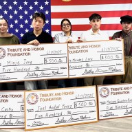 Five Paul D. Schreiber High School students received scholarships for pursing military service after high school.