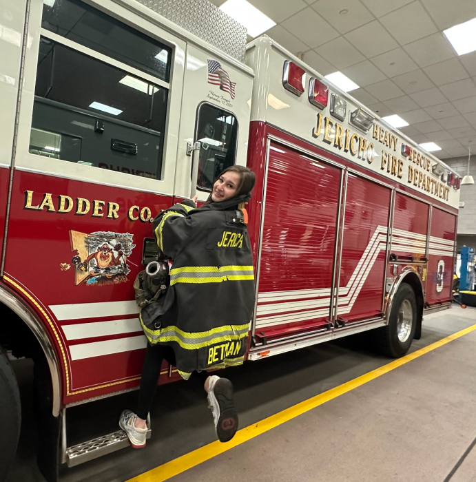 Lily Betman earned a scholarship award from the Firefighters’ Association of the State of New York for her work with the Jericho Fire Department