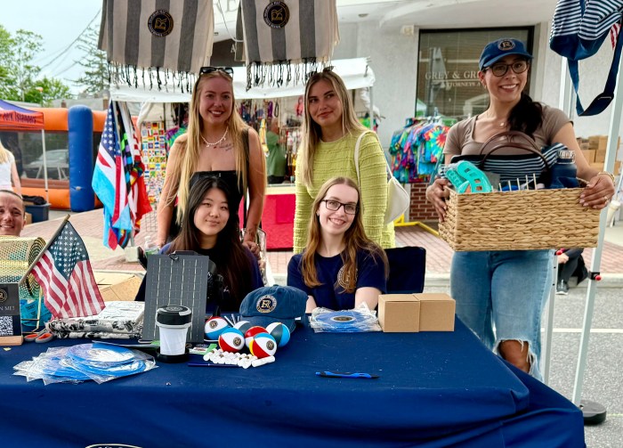 The Farmingdale Fire Department's Spring Street Fair had vendors lined up on Main Street.