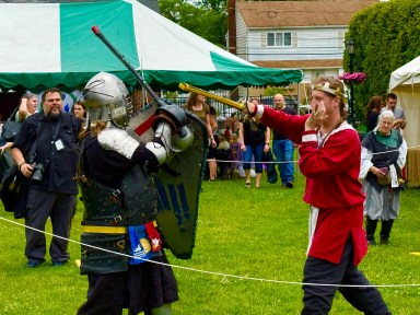 The Farmingdale Fire Department's Spring Street Fair featured a Medieval History Day on the Village Green