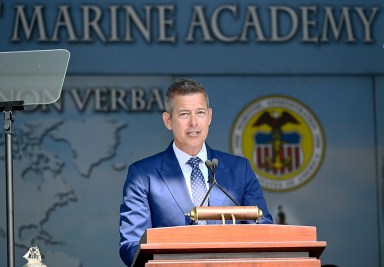 US Secretary of Transportation Sean P. Duffy delivered this year's commencement speech.