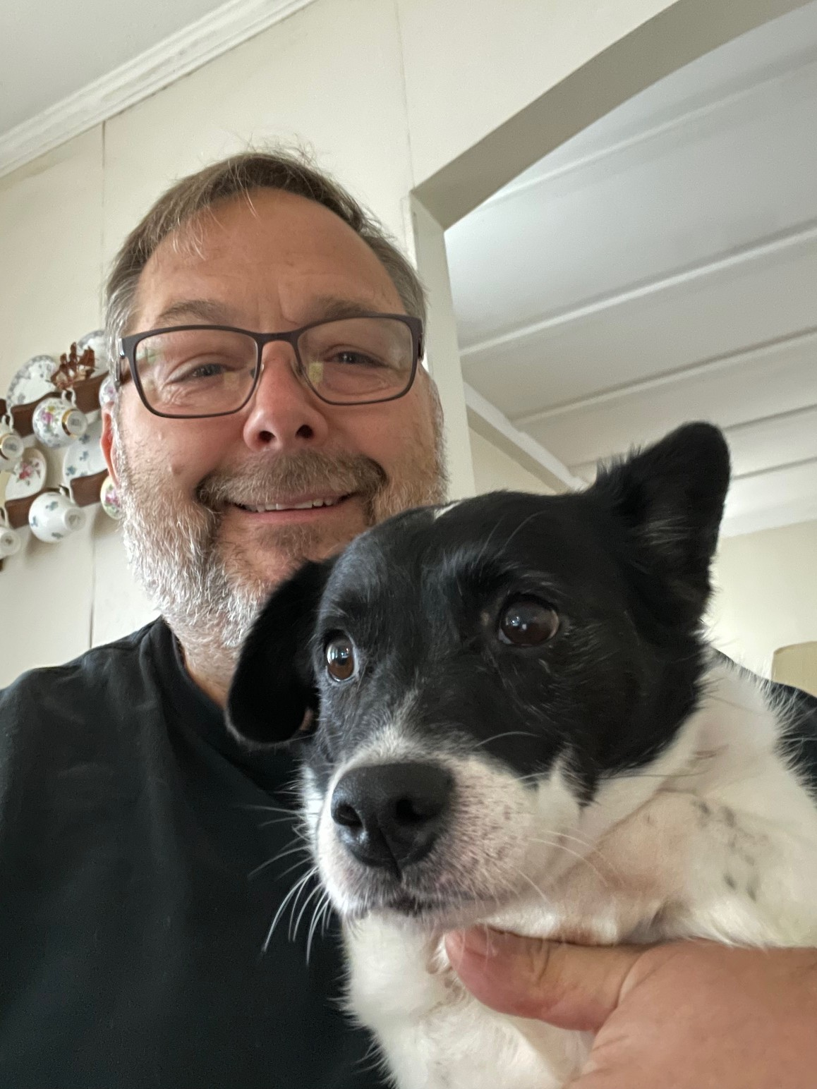 Anthony Edelman, vice president of support services for FourLeaf, fell in love with Lucy at the credit union's annual adoption event.