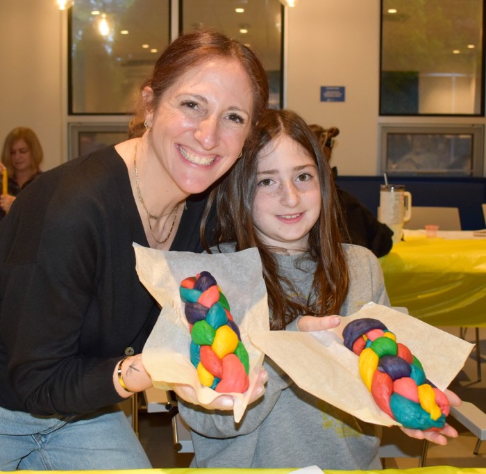 Community members at the Rainbow Challah Bake event.