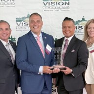 The Town of Oyster Bay was honored by Vision Long Island for downtown Hicksville's walkability.