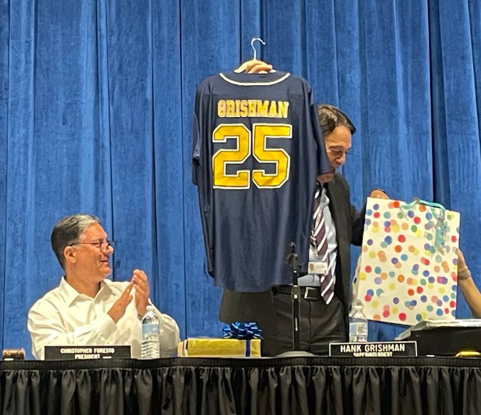 Superintendent, Henry Grishman, retired after 30 years.