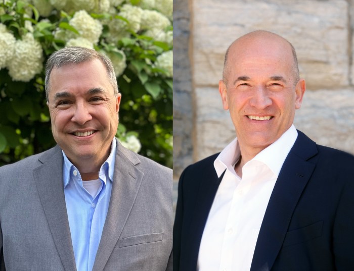 Jeremiah Bosgang (L) is running against incumbent Mayor Peter Forman (R) in the upcoming Sands Point mayoral election.