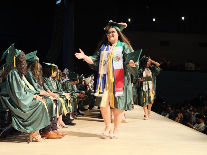 Nearly 400 graduates received their diplomas.