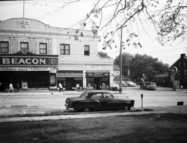 Mason on Main: Mason Studio and Beacon Theater, an image on display at the Port Washington Library's new exhibit.
