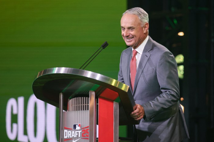 MLB Commissioner Rob Manfred announced the pick of Long Island native Michael Oliveto, 34th overall to the Detroit Tigers.